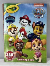 Crayola Nickelodeon Paw Patrol Coloring Book W/ Stickers 288 Pages New