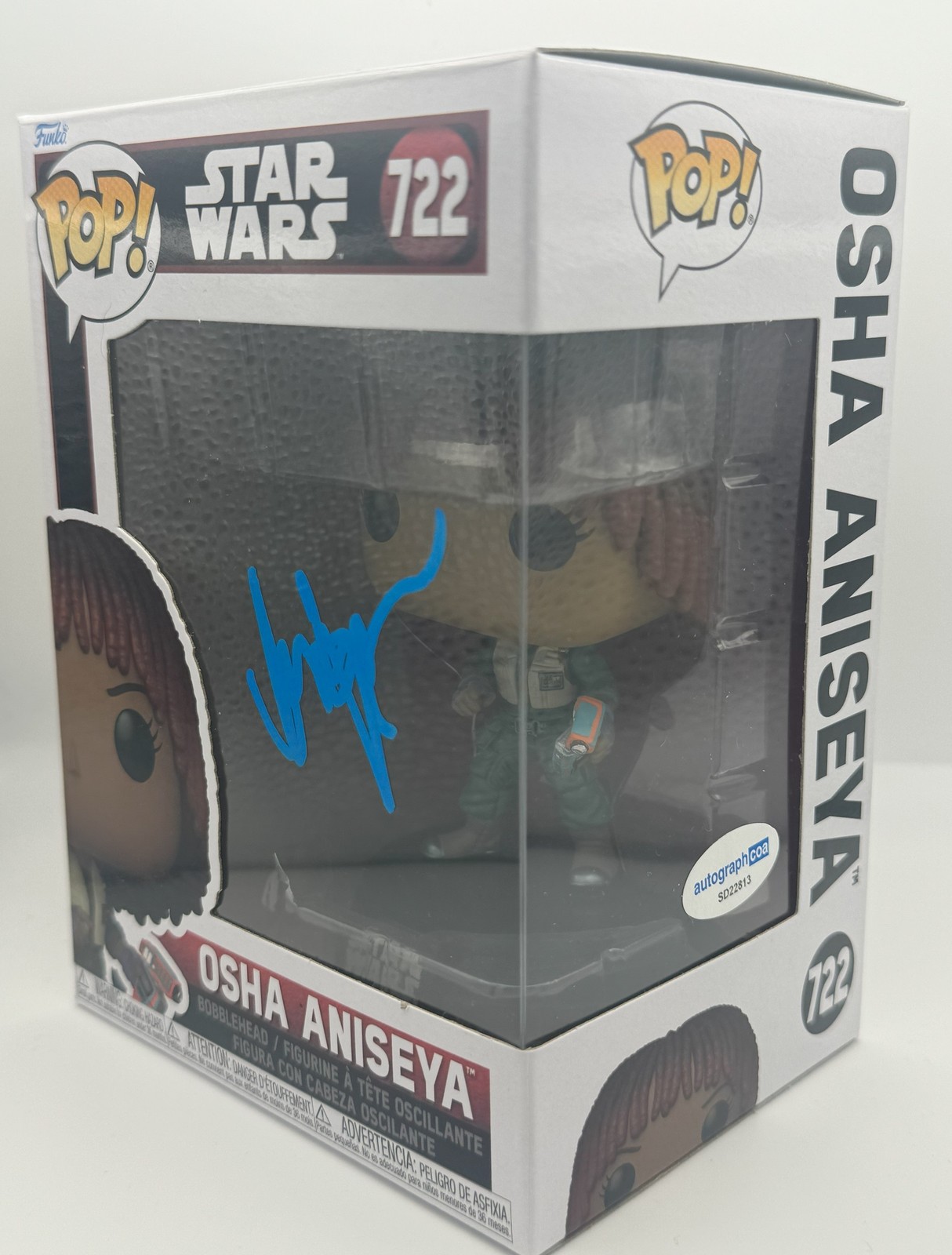Amandla Stenberg "El Acólito" AUTÓGRAFO Firmado 'Osha Aniseya' Funko Pop B ACOA
