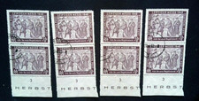 ʘ SBZ 1948 4x MiNr 198 III Wada płyty Płaszcz Lipska Targi Znaczki G81