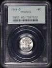 1944-S Mercury Dime PCGS MS-65 FB Old Green Gasket Holder