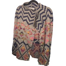 New Geometric Patterned Sweater - Multicolor, Small/ Medium