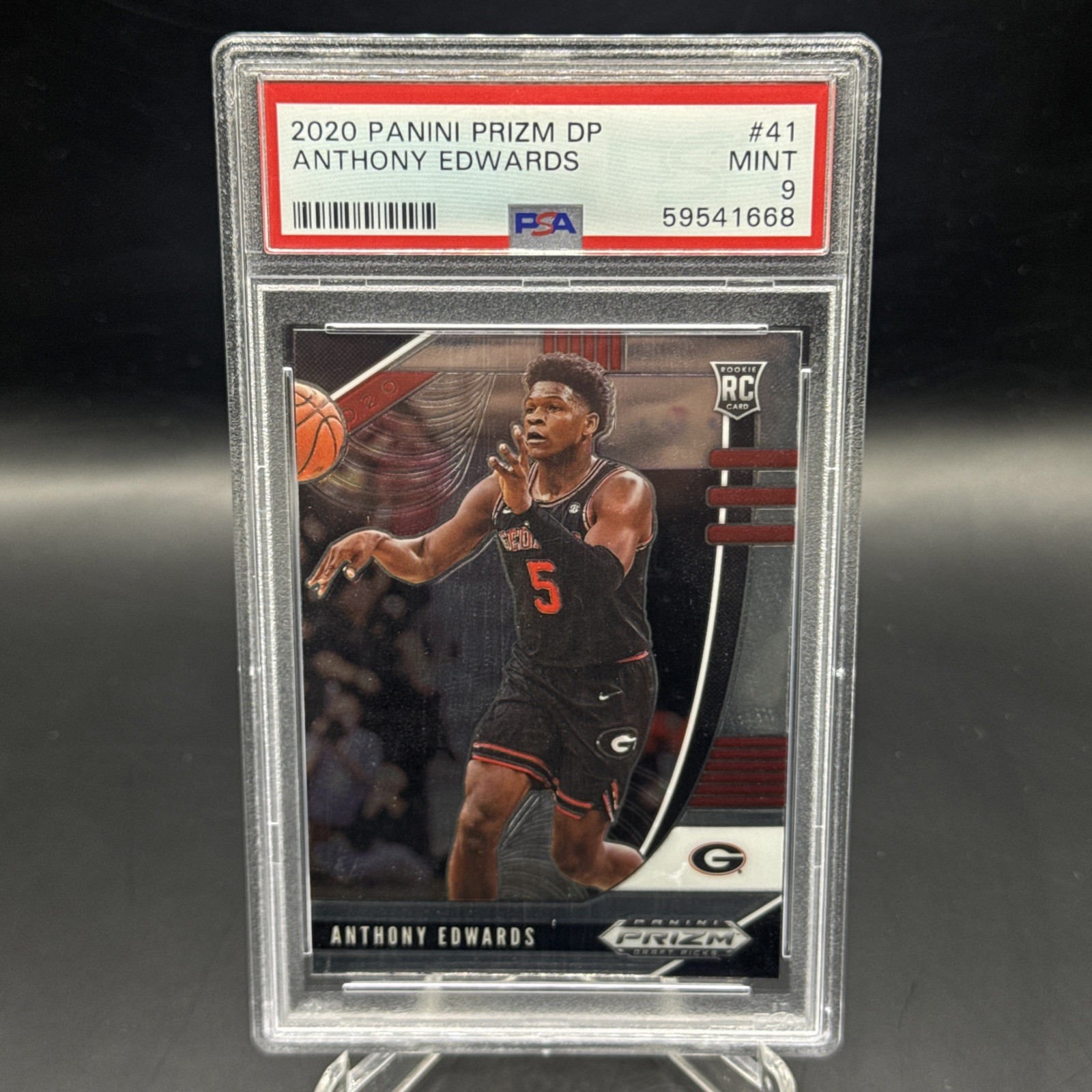 2020 PANINI PRIZM DRAFT PICKS #41 ANTHONY EDWARDS ROOKIE RC PSA 9