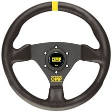 OMP Trecento Competition 300mm Diameter Steering Wheel, Leather (Black)