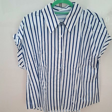 Damen Bluse L Normalgröße Polyester weiß/b...