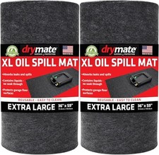 XL Oil Spill Mat (36" x 59") (2-Pack), Premium Absorbent Oil Pad, Reusable,