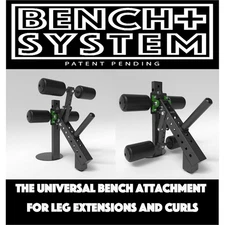 Universal Bench Attachment for Leg Extensions and Curls Compact Home Gym Machine