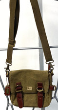 Lovely Troop Khaki Green Crossbody Bag with 2 buckles 20 x 22 cm zip close  NEW