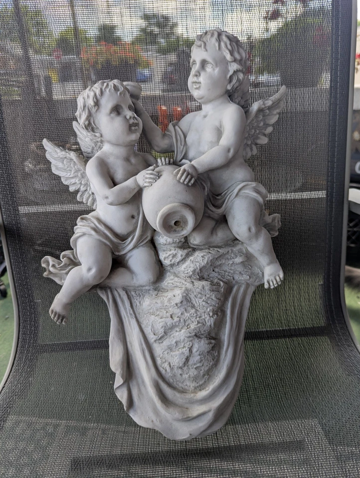 Beckett Cherub Wall Fountain Head Spitter 2003 Rococo Style Garden Water Feature - Image 4 of 4