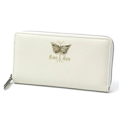 GUCCI Garden Round Zipper Long Women's Wallet Butterfly Logo