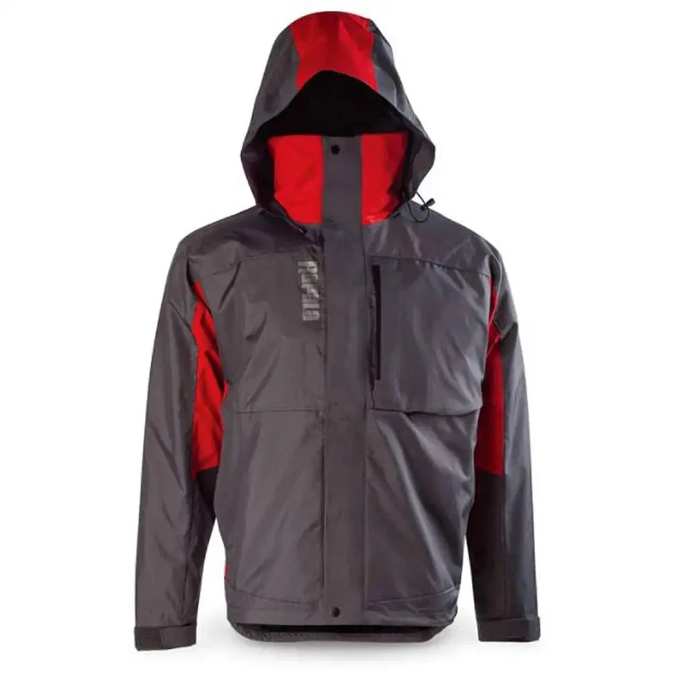 Rapala Rain Suit Fishing Jacket - Size Men's Medium - Color - Grey Red