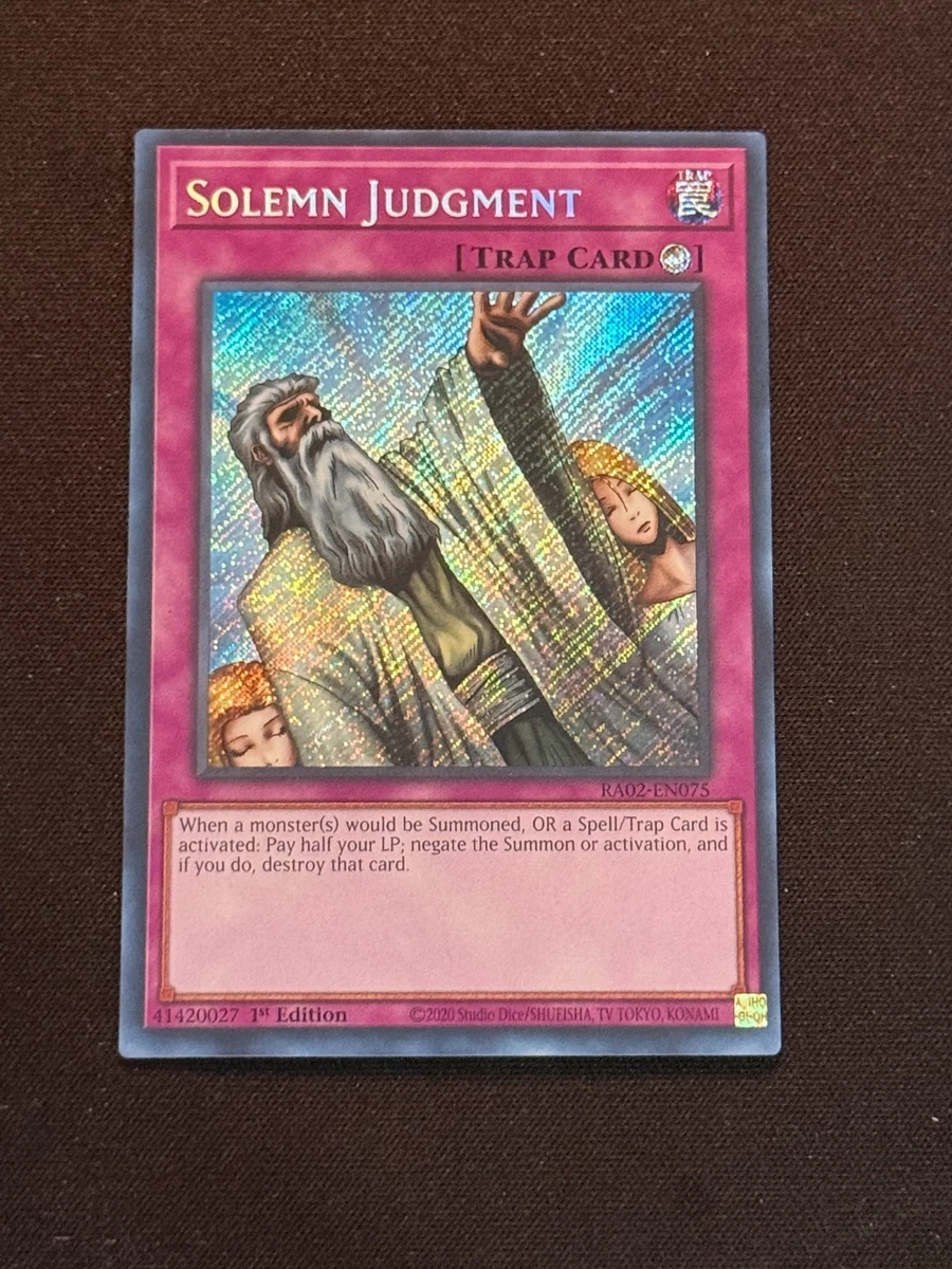 solemn judgement yugioh card Solemn Judgment Yu-Gi-Oh! TCG Individual Trading Card Games for sale