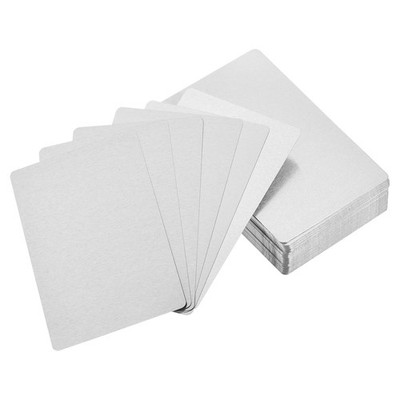 200Pcs Printable Blank Card Double-Sided Printing Silver 0.21mm Thick 3.4''x2.1''