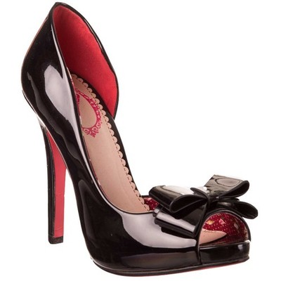 Banned Damen Peep Toe High Heel BND-002-PU Lack Pin Up 9000