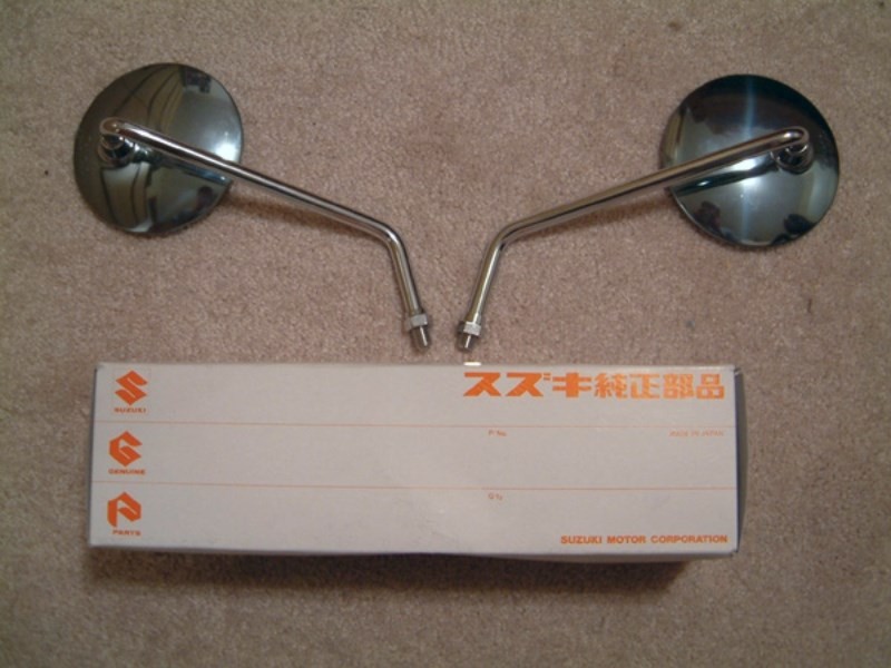 Genuine Suzuki Left & Right Mirrors - 10mm gt750 gt550 gt380 gt250 gt re5 tc ts