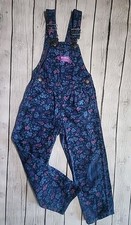 VTG 90s Osh Kosh B'gosh Floral Overalls Purple Teal Size 6 Girls Kids Vestbak