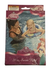 Vtg Disney Princess The Little Mermaid Swim Ring Inflatable Pool Float Toy New