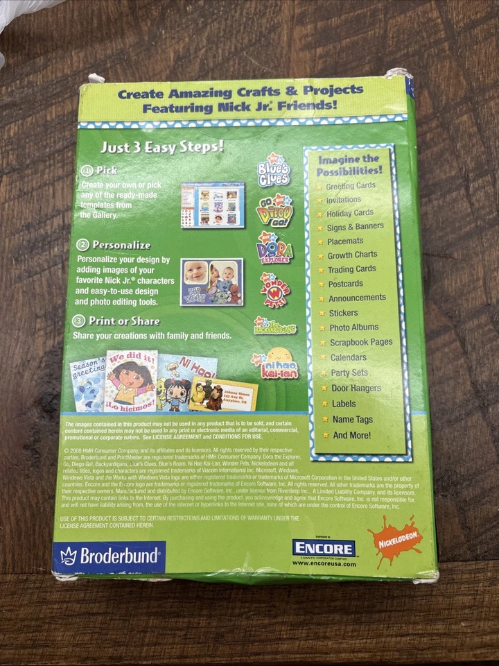 Broderbund Print Master Nick Jr. Edition. New - Image 4 of 4
