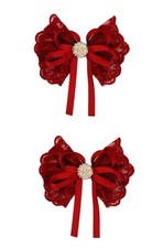2pcs Lace Hair Bows for Girls,Cute Bows Alligator Hair Clip Hair Barrettes Ac...