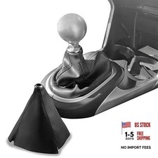 Car Shift Boot Cover, Suede Leather Shift Knob Boot Dust Cover, Black