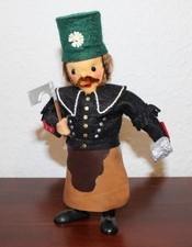 Bergmann Figur aus Holz, Leder und Stoff, 23cm hoch, guter Zustand (60)