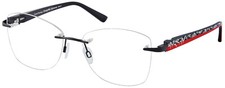 Damen Change me Brille 2750 1 randlos Fassung Gestell schwarz leicht Neu