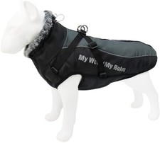 Reflective Waterproof Windproof Dog Coat Cold Weather Warm Jacke Grey