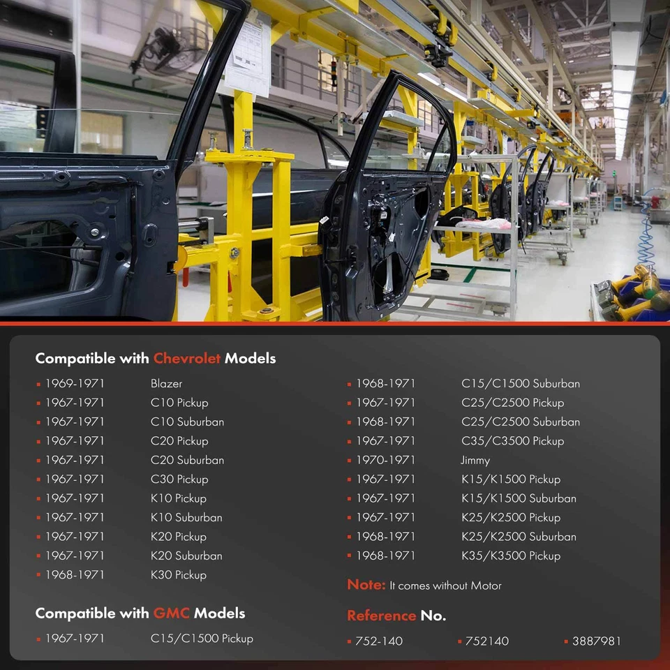 手动车窗调节器适用于雪佛兰 C10 Suburban GMC C15/C1500 左前拾音器 — 第 3/4 张图片