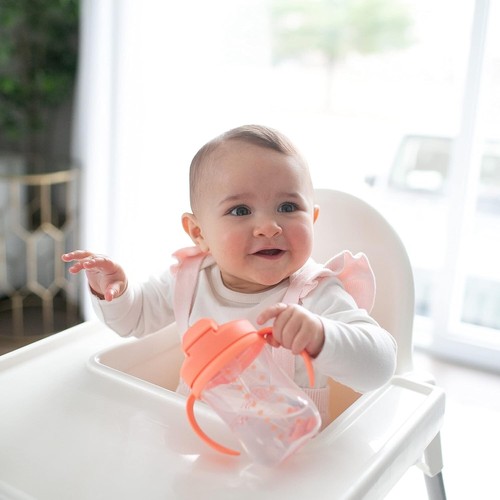 Dr. Brown's Milestones Baby's First Straw Sippy Cup 6m+ Coral 9oz BPA Free - Picture 11 of 14