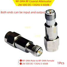 RP SMA RF Coaxial Attenuator DC-13GHz 2W 50 5-60dB 5/6/10/15/20/30/40/50/60dB