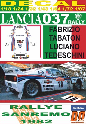 DECAL LANCIA 037 RALLY F.TABATON R. SANREMO 1982 DnF (05)