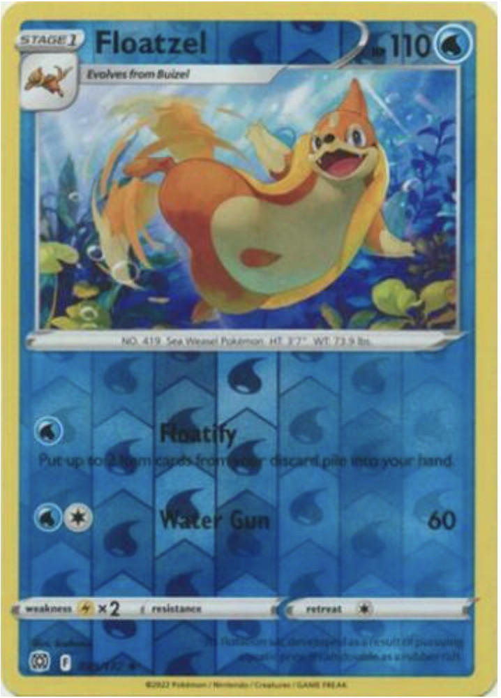 Pokemon - Floatzel 039/172 - Reverse Holo - Brilliant Stars - NM/M - New