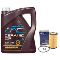 MotoröL Set 10W-40 Mannol 5 Liter + ÖLfilter SH4786P FüR Renault Clio II Thalia