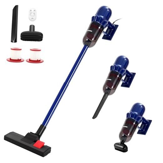 EFSHEER 17000KPa Corded Stick Vacuum - Lightweight with Handheld Mode