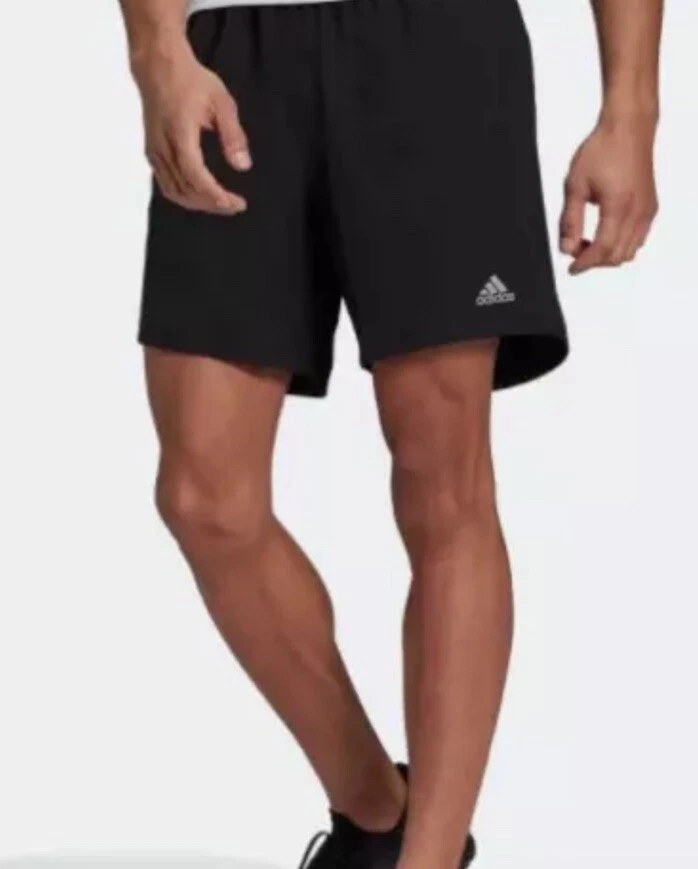 adidas Running Shorts Mens XL AeroReady Dry 7 Inch RUN IT Black Reflective