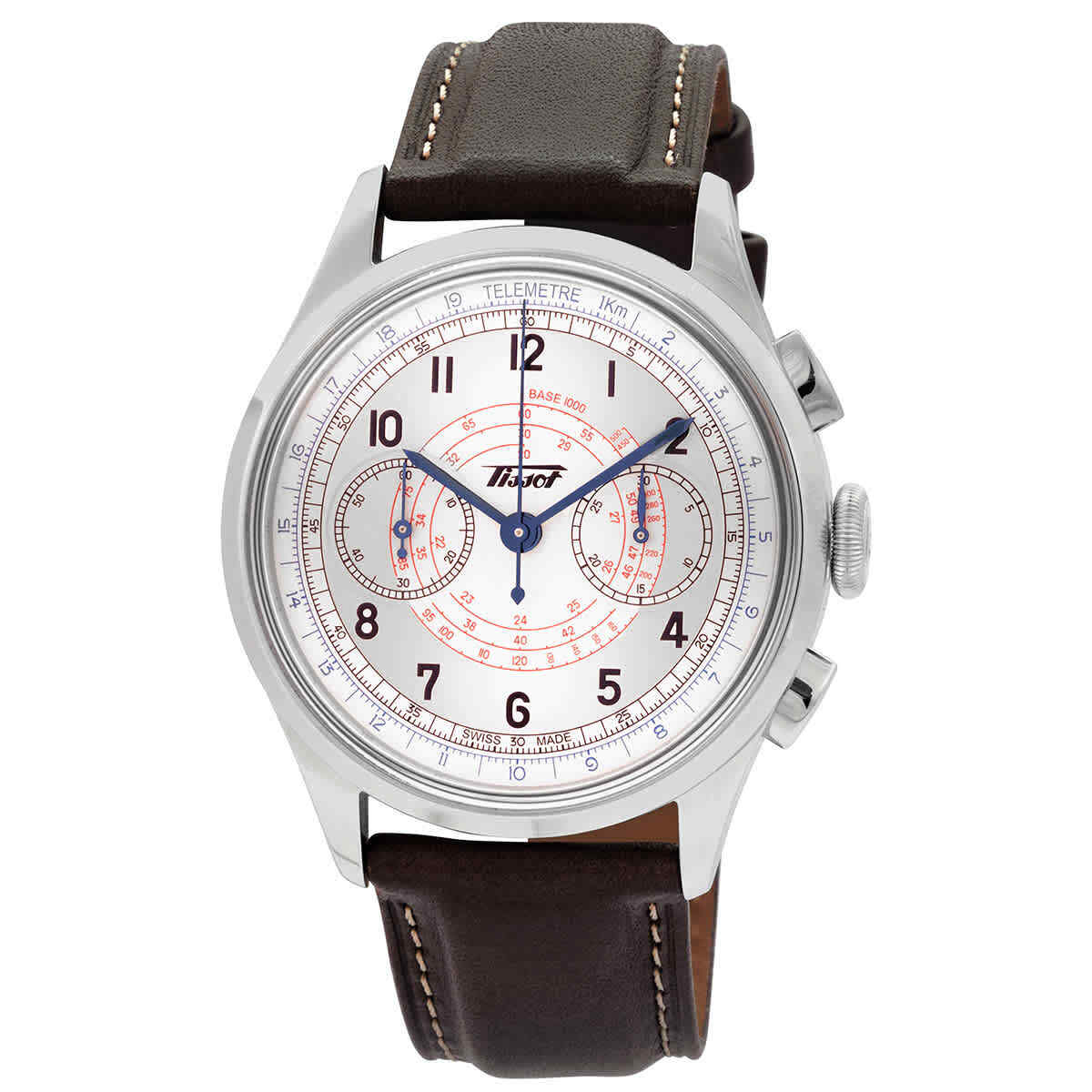 Мужские часы Tissot Heritage с телеметрическим хронографом и автоматическим серебряным циферблатом
