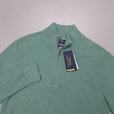 Polo Ralph Lauren Performance 1/4-Zip Coolmax Textured Green Men's Size M