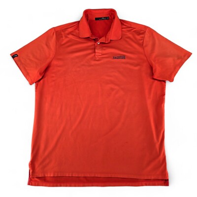 RLX Ralph Lauren Polo Shirt Mens XL Dark Orange Golf Performance 