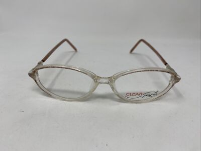 CLEAR VISION DONNA BROWN CRYSTAL 50/15/140 FLEX HINGE EYEGLASSES DQ48