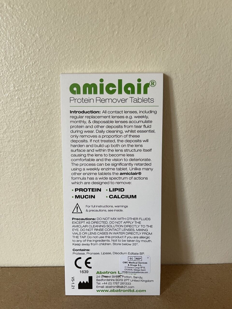Contact Lens Cleaning Tablets Amiclair Protein Remover 10 Tablets eBay