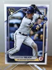 CHRISTIAN YELICH 2024 Bowman Baseball Base Paper Card #34 Milwaukee Brewers OF