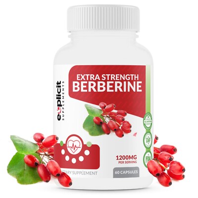 Natural Berberine HCl - Glucose Metabolism, Healthy Heart  - 60ct 