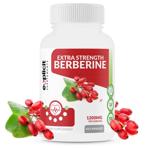 Natural Berberine HCl - Glucose Metabolism, Healthy Heart - 60ct