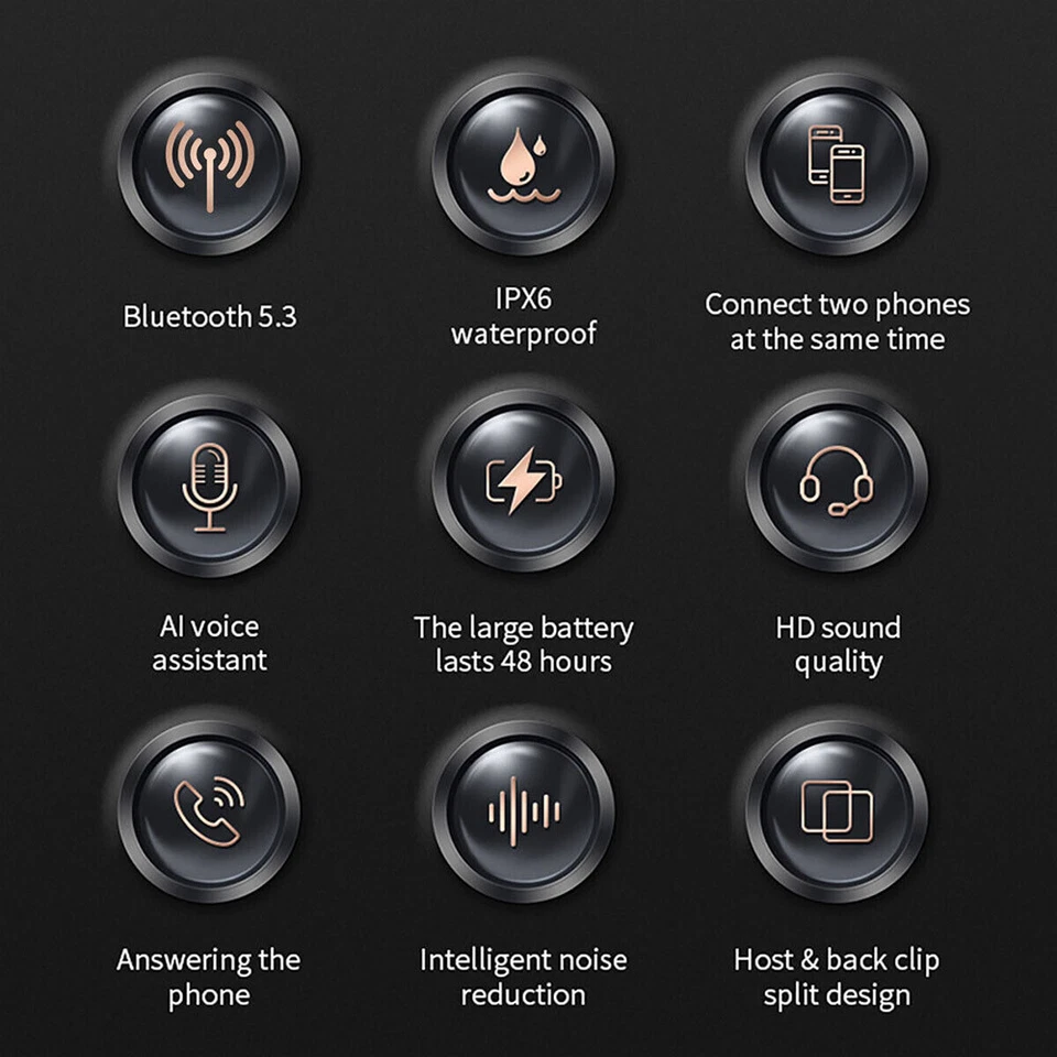 Bluetooth 5.3 HiFi Wireless Motorbike Call Headphone Motorcycle Helmet Headset - Image 4 of 4