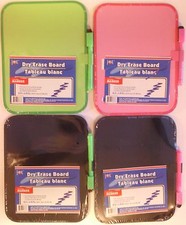 COLORED DRY ERASE BOARDS W MARKER 6.5" x 8.5" SELECT: Black, Neon Green or Pink