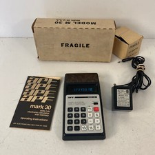 Vintage APF Mark 30 Scientific Memory Calculator With Box and AC Adaptor 1975
