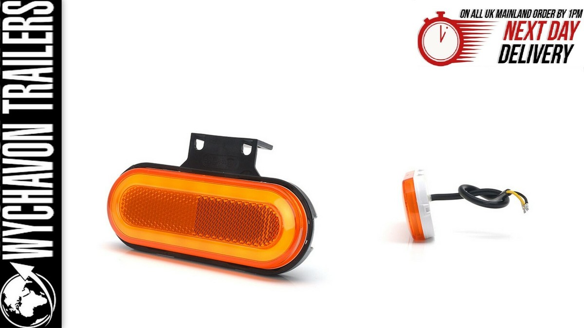 2Pcs Set Bianco 12V LED Auto Indicatore Laterale Coda Luce