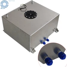 15 Gallon Polished Aluminum Racing Drift Fuel Cell Tank+level Sender