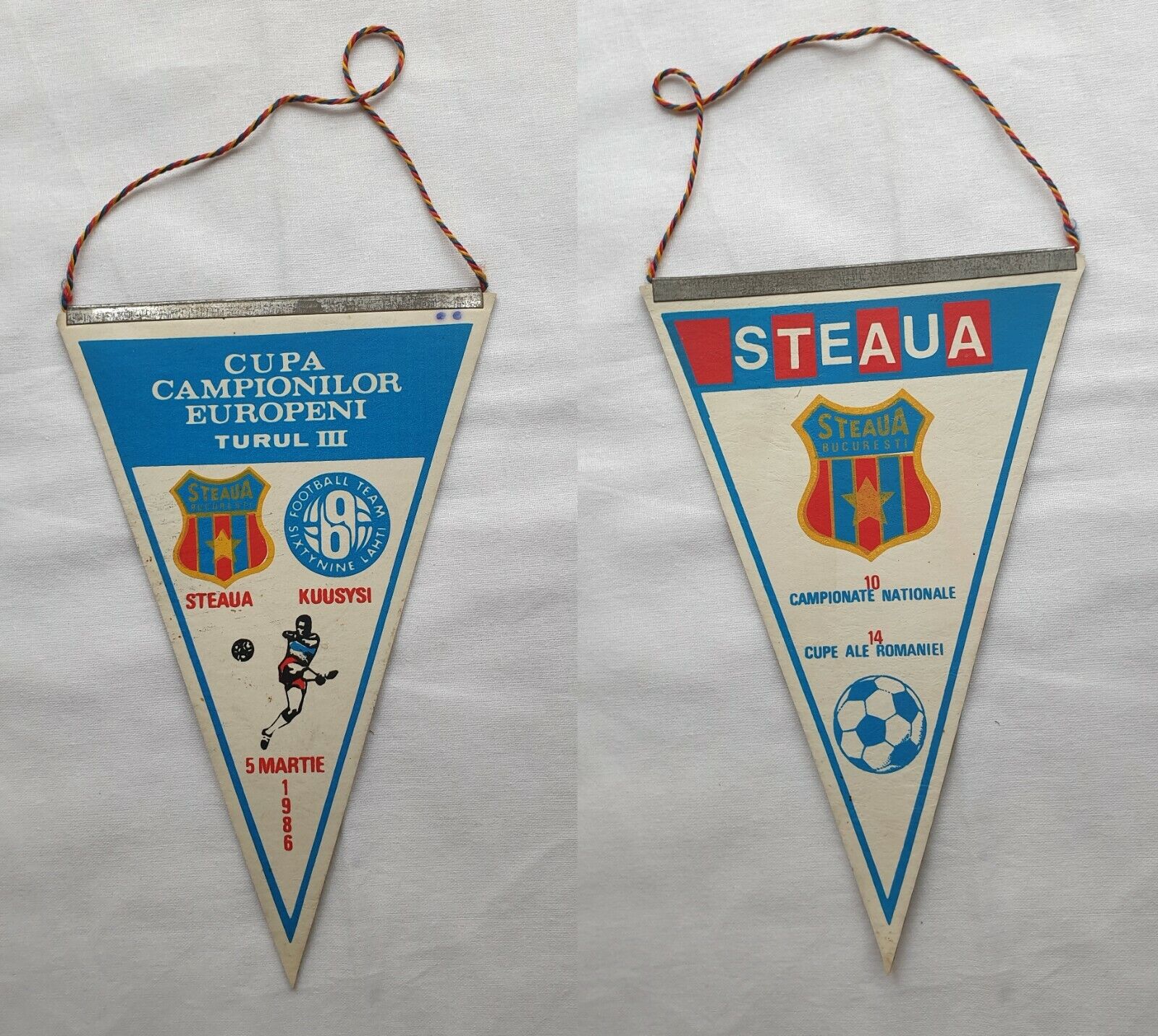 Romania football European Champions Cup 1986 Steaua Bucuresti andamp; Kuusysi Lahti eBay picture