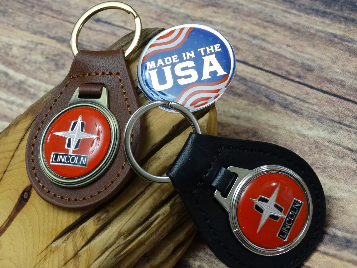 NEW RARE VINTAGE 1970 s LINCOLN Leather Key Chain Ring Fob NOS eBay