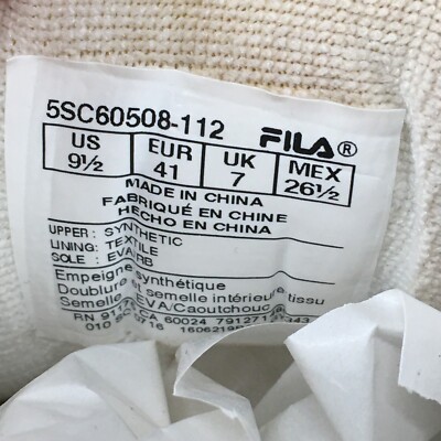 Fila Shoes Womens 9.5 Machu Sneakers Lace Up 5SC60508-112 Fila Shoes Womens 9.5 Machu Sneakers Lace Up 5SC60508-112